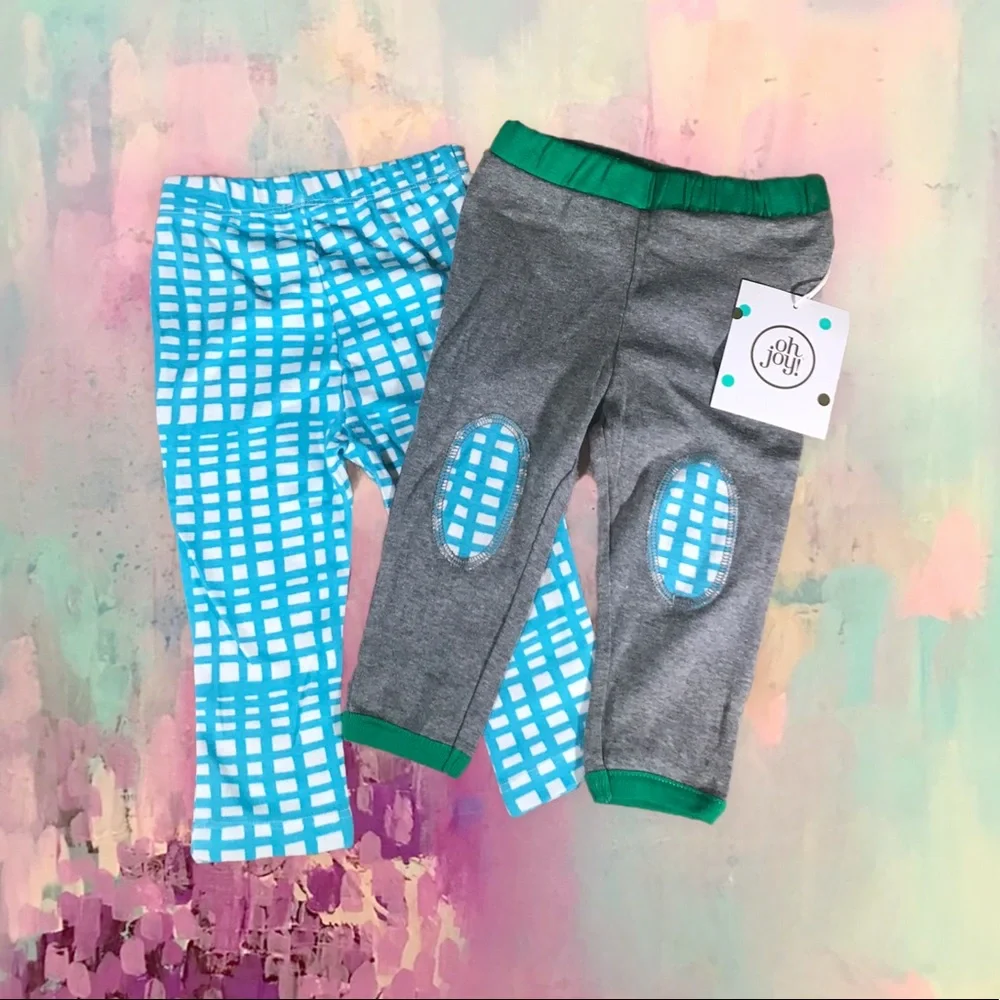 Oh Joy 2 pack pants for baby 12 months Deadstock Retro 2016 NEW NWT Rare Unique